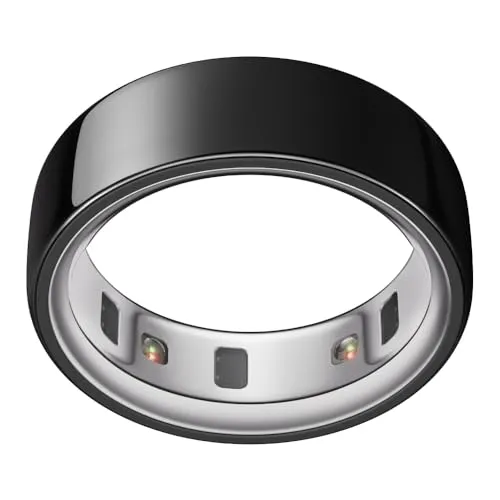 OURA Ring 4 - Smart Ring in Größe 6, Black - Smart Ringe mit fortschrittlicher Smart Sensing-Technologie für präzise Gesundheitsmessungen. Genießen Sie bis zu 8 Tage Akkulaufzeit und ein bequemes, stilvolles Design aus Titan.