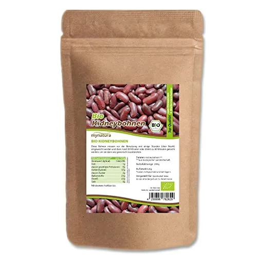 Mynatura Bio Kidneybohnen I Bohnen I Zum Einweichen und Weiterverarbeiten I Beans I Rote Bohnen I Kidneybeans I Im Beutel (1x 2kg)