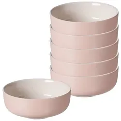 Ritzenhoff & Breker JASPER Müslischale 6er Set - Rosa - Schalen & Schüsseln: 6er Set Müslischalen mit edler Glanz- und Mattglasur, spülmaschinengeeignet und ideal für stilvolle Frühstücke.