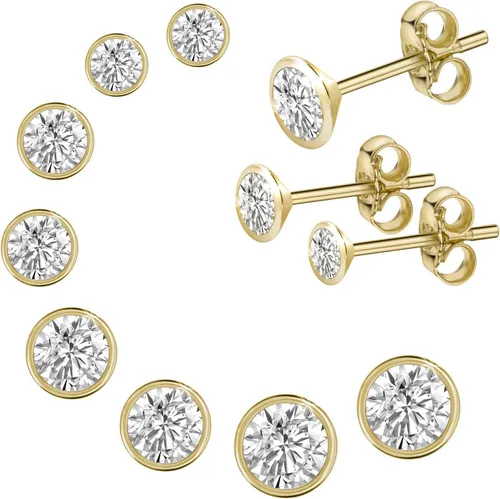 Firetti Ohrstecker-Set 8-tlg mit Glitzerstein von Firetti