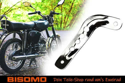 Auspuffstrebe Haltestrebe Auspuff Chrom kurz Simson Enduro S51 S53 S70 S83