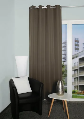 Home Basics Vorhang ATLANTIK (1 St), Ösen, blickdicht, Ösenschal Uni ATLANTIK