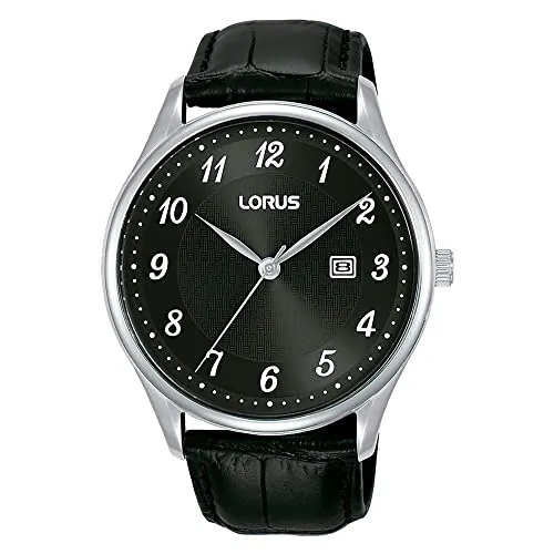 LORUS Quarzuhr RH911PX9 - Elegante Herrenuhr mit Lederarmband - Armbanduhren mit Quarz-Antrieb, wasserdicht bis 5 bar und Datumsanzeige, ideal für den stilbewussten Mann.