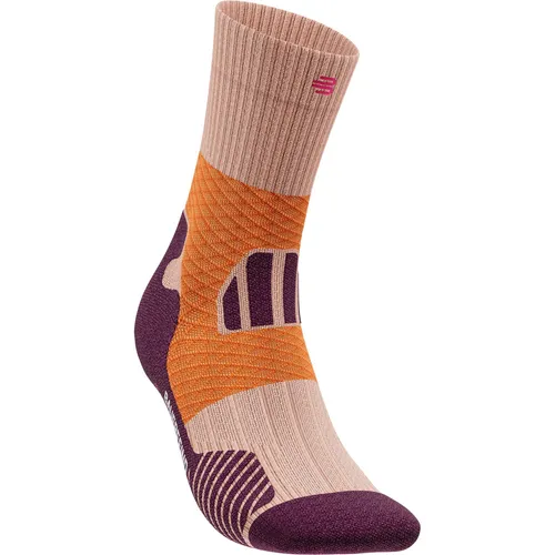 Bauerfeind Sports Women's Trail Run Mid Cut Socks - Damen Sportsocken 35-38 mit Kompression, ideal für Trail- und Roadrunning, bieten optimalen Komfort und Unterstützung.