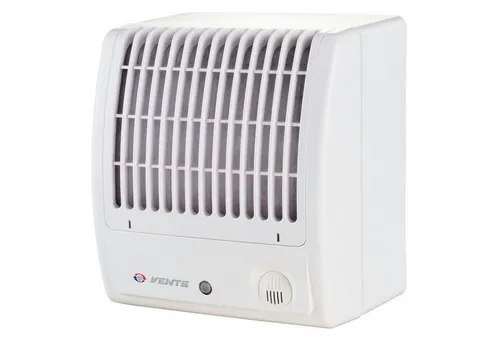 VENTS Radialventilator 100 CF Turbo TH mit Hygrostat - Ventilator mit einstellbarem Nachlauf-Timer und Feuchtesensor, ideal für optimale Luftfeuchtigkeit in Ihrem Raum.
