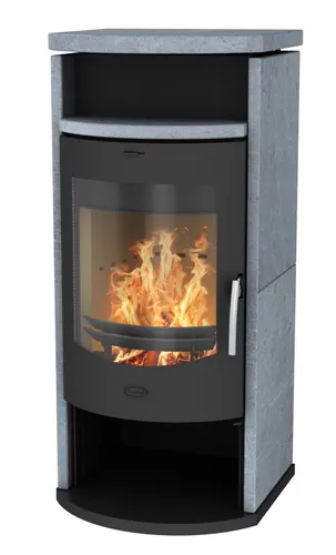 Fireplace Kaminofen Barcelona Speckstein 8kW - Kaminöfen, eleganter Specksteinofen mit 8kW Heizleistung für wohlige Wärme und gemütliche Atmosphäre in Ihrem Zuhause.