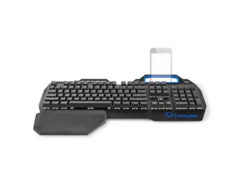 Nedis Wired Gaming Keyboard - Mechanische RGB-Tastatur für ultimatives Gaming - Tastaturen mit robustem Metallrahmen und anpassbarer RGB-Beleuchtung. Die Anti-Ghosting-Technologie und Multimedia-Tasten verbessern Ihre Gaming-Performance.