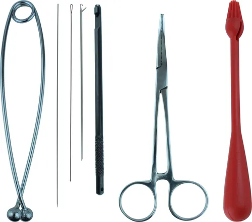 Hakenlöser Angel Starter Set Fischtöter Fischbetäuber Ködernadel 7 Teilig