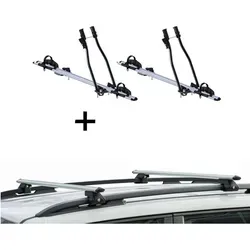 2x Fahrradträger SAGITTAR + Relingträger CRV135 für VW Touran ab 03