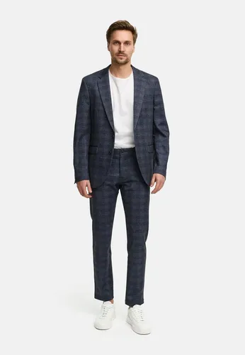 JEFF Herren JFLeo Set Anzug 2-teilig Navy Check | Elastischer Regular Fit Anzug für Männer - Moderner 2-teiliges Anzugset in Navy Check mit schmaler Passform und hochwertigem Material. Ideal für vielseitige Anlässe und angenehmen Tragekomfort. Perfekt für stilbewusste Männer!
