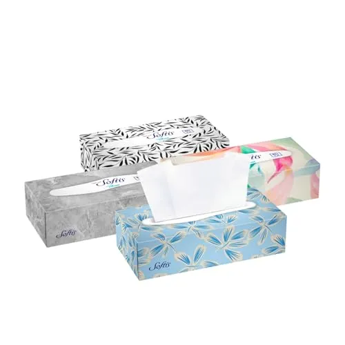 Softis Box, 10 Boxen Taschentücher, 4-lagig | Dermatologisch Getestete Hautverträglichkeit, Extrasanfte Taschentücher im Praktischen Spender, FSC-zertifiziert