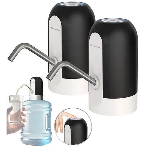 2er-Set Akku-Wasserflaschen-Pumpen für Gallonen-Flaschen, USB-C
