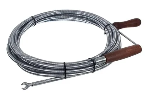 NAJDER Die Rohrreinigungsspirale mit Kralle abwasserspirale 9 mm für Rohre 75 mm (Verzinkter Stahl, 9 mm x 2 m)