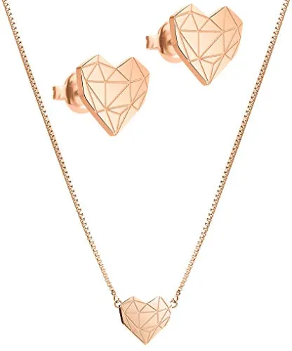 LIEBESKIND Berlin Schmuck-Set Edelstahl (Roségold)