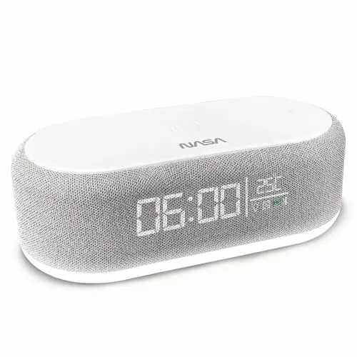 Produktbild Nasa Wecker SPC400 – Multifunktionaler Radiowecker mit Bluetooth-Lautsprechern und kabellosem Laden