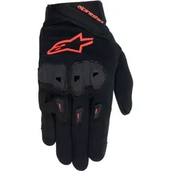 Alpinestars Stella Sp X 1 Damen Motorrad Handschuhe, schwarz-rot, Größe S - Motorradhandschuhe mit hohem Schutz (EN 13594:2015), ausgestattet mit TPR SPX Knöchelprotektoren für optimalen Aufprallschutz.