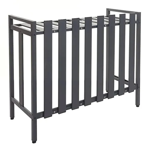 PROREGAL Verkleidung für Klimaanlage/Wärmepumpe, HxBxT 80x90x39cm, Metall, grau, Abdeckung Schutzgitter Pflanzenregal