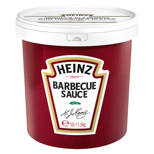 Heinz Barbecue Sauce (10 l) - Würzsauce mit süß-pikantem Geschmack, ideal für Grillgerichte und Fleischliebhaber. Perfekt für Chicken Wings und Hot Dogs!