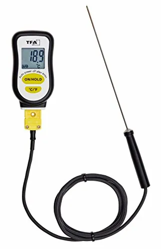 TFA Digitales Sous-Vide Thermometer (14.1552.01) - Hygrometer und präzises Sous-Vide Thermometer für perfekte Garergebnisse, ideal für Hobbyköche und Feinschmecker.