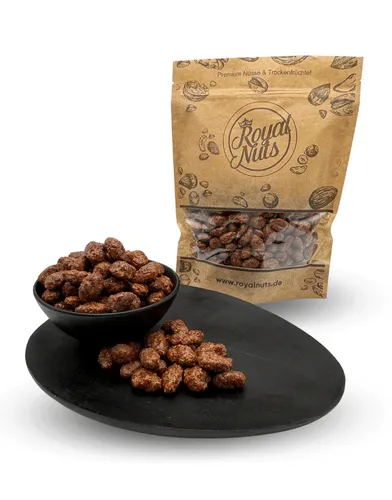 Gebrannte Mandeln - 500 g - Royalnuts - Leckere gebrannte Mandeln aus hochwertigem Nusskern, ideal für den Snack zwischendurch oder als süße Geschenkidee. Genießen Sie den besonderen Geschmack!