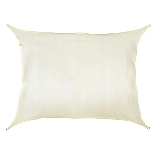 Sonnensegel 3x4 rechteckig - Creme - Sonnenschutz ohne Hitzestau - atmungsaktiv - UV-Schutz Garten Terasse Camping