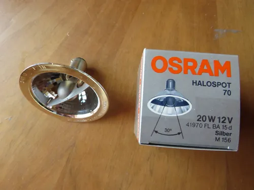 Produktbild RARE OSRAM 41970 FL HALOGEN HALOSPOT 70 20W FLOOD 30º BA15d 12V 900 cd  DIMMBAR