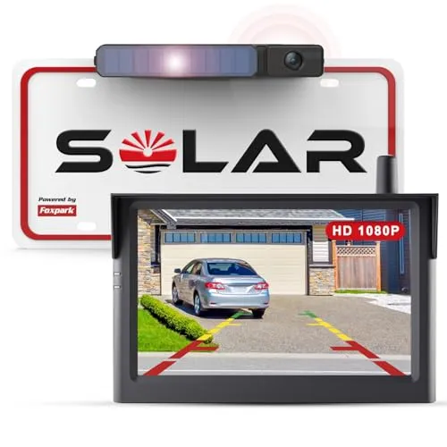 Foxpark Solar Kabellos Digital Rückfahrkamera Set (1080P)