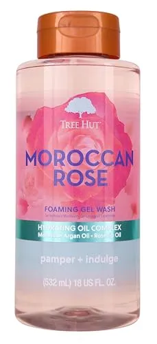 Tree Hut Moroccan Rose Nourishing & Moisturizing Foaming Gel Wash, 18 oz.