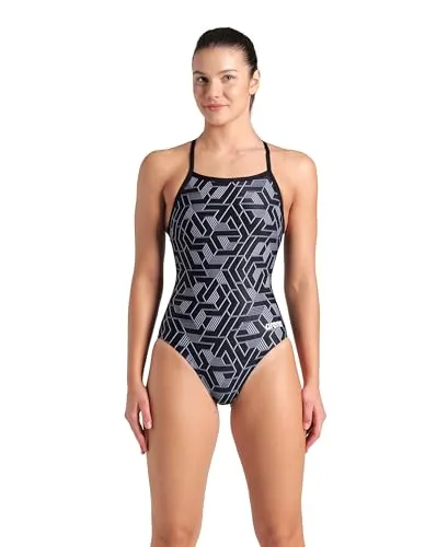ARENA Escape Light Drop-Back Damen Badeanzug Schwarz Gr. 38 - Hochleistungs-Badeanzug aus umweltfreundlichem MaxLife Eco Material mit optimaler Passform. Ideal für intensives Schwimmtraining, chlorbeständig und schnelltrocknend – für höchsten Tragekomfort und Bewegungsfreiheit.