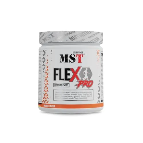MST® Nutrition Flex Pro Pulver – Kollagen, MSM, Glucosamin, Chondroitin & Hyaluronsäure – Hochwertige Rezeptur – Made in Germany (300g, Orange)