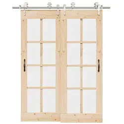 vidaXL Schiebetür-Beschlagsatz 183 cm Edelstahl Silbern - Türsicherungen für sanft gleitende Türen, inklusive Türstopper und Gummidichtungen für geräuscharmen Betrieb. Ideal für Scheunentore und enge Räume, einfach zu installieren und langlebig aus rostfreiem Edelstahl.