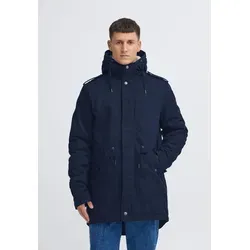 Solid SDDarnell Herren Winterjacke Parka gefüttert mit Teddy-Futter - Blau - 3XL - Klassischer Übergangsparka mit Teddy-Innenfutter und hochabschließender Kapuze. Ideal für kühle Tage, bietet er Komfort und Stil für jeden Anlass. Mit praktischen Taschen und verstellbaren Ärmeln.