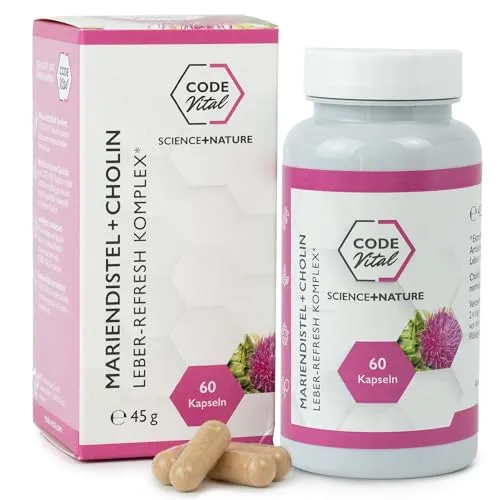 CODE VITAL ® LEBER REFRESH Komplex mit Cholin, Mariendistel, Artischocke & Löwenzahn