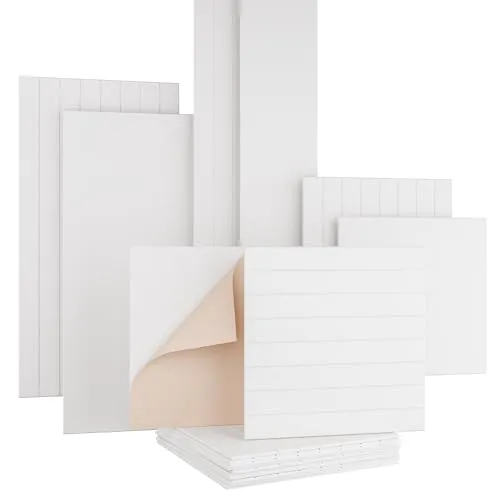 AKUSTIKO Akustikpaneele Selbstklebend 60x60cm - 4 Stück Weiß Akustik Wandpaneele Schallschutz & Raumakustik Panels Filz 9mm Hexim Decken- & Wandverkleidung Innenraumplanung Akustik (1.44m²)