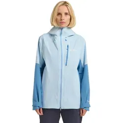 Jack Wolfskin EAGLE PEAK 2L JKT W - Funktionsjacke in ice-blue - Wasserdichte und atmungsaktive Funktionsjacke mit regulierbarer Kapuze, ideal für Outdoor-Aktivitäten und wechselhaftes Wetter.