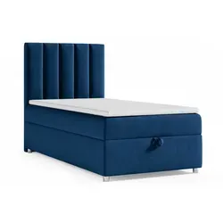 Trinity K-10 Boxspringbett Einzelbett mit Matratze und Bettkasten - Elegantes Boxspringbett in 4 Größen, kombiniert zeitloses Design mit hohem Komfort und praktischem Stauraum für Bettwäsche und persönliche Gegenstände.