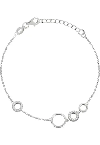 CHRIST Damen-Armband 925er Silber, recycelt Zirkonia One Size, Silber 32027296