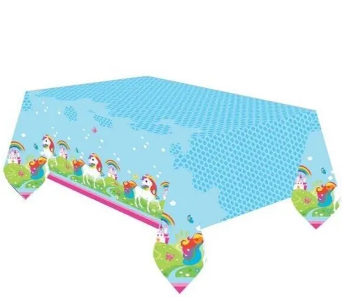 Tischdecke Einhorn 180x120 cm Kindergeburtstag Mottoparty Mädchen Kinder