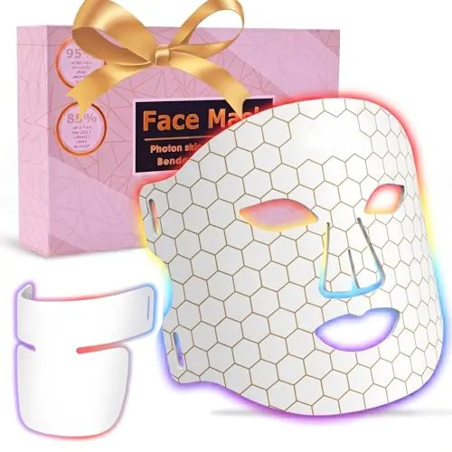 Photonische Kunststoff-Gesichtsmaske Rotlichtlampe LED Maske 4-Farben-mit 264 LEDs, Wiederaufladbare