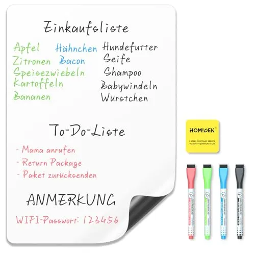 HOMiDEK Whiteboard Folie Magnetisch für Kühlschrank von HOMiDEK