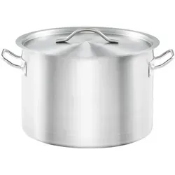 Kochtopf mit Deckel, mittelhohe Form, Serie ONSET, Ø 320 mm, Höhe 220 mm, 18 L - Silber