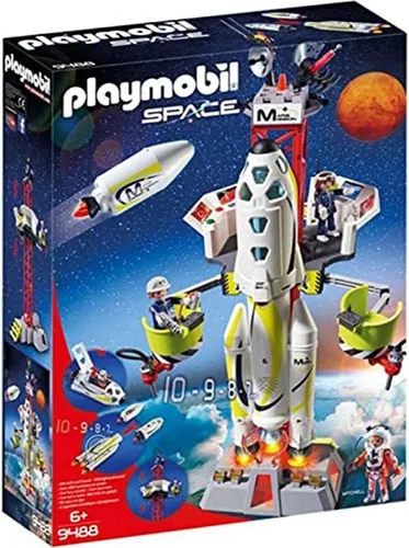 Playmobil 9488 Mars-Rakete mit Startrampe - Baukästen für kreative Köpfe, inklusive Startrampe für intergalaktischen Spielspaß und Förderung der Fantasie.