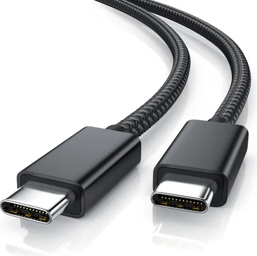 Primewire Power Delivery Ladekabel, Datenkabel, USB-C Gen3, Typ C, 0,8 m, 40 Gbit/s, Knickschutz, Nylonummantelung, für USB Typ-C Geräte