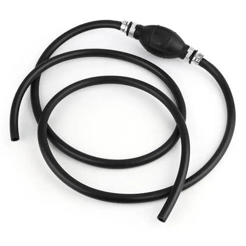 QOUBNIC Benzinpumpe Handpumpe, 8mm*1.9M Transferpumpe Gummi Ölabsaugpumpe für Flüssigkeits Kraftstoffe Benzin Wasser Öl