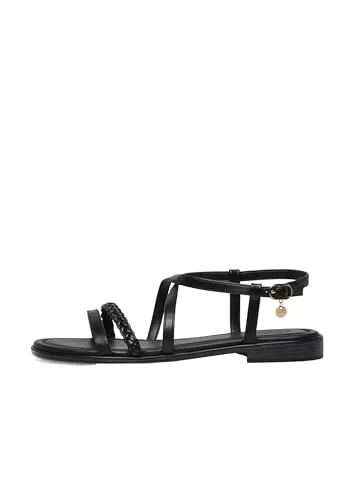 s.Oliver Sandalen in Leder-Optik - Stylische Sandalen in Leder-Optik, aus hochwertigem Synthetik gefertigt. Mit praktischer Dornschließe für optimalen Halt und Komfort im Alltag.