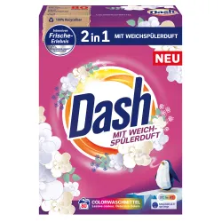 DALLI-WERKE GmbH & Co. KG Dash 2 in 1 Colorwaschmittel mit Weichspülerduft, Waschmittel für saubere Ergebnisse und belebendem Duft, 1 Packung = 4,8 kg, für ca. 80 Waschladungen 503063