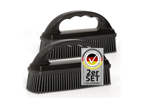 Hausfelder Reinigungsbürste Vielzweckbürste Fusselbürste 2er Set – Tierhaarbürste, (2-tlg), Enthaarungsbürste für Textilien und Oberflächen