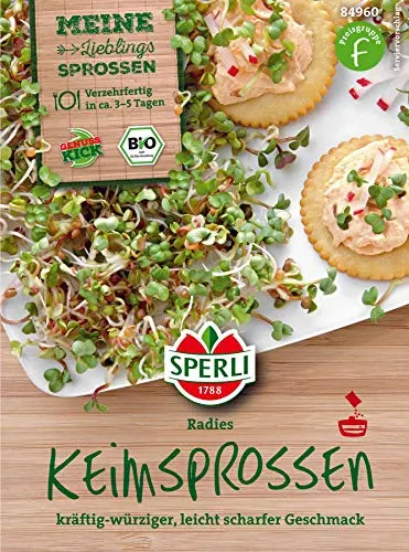 Bio Keimsprossen verschiedene Sorten Brokoletti Aroma Mischung Kresse Weizen Radies (Radies)
