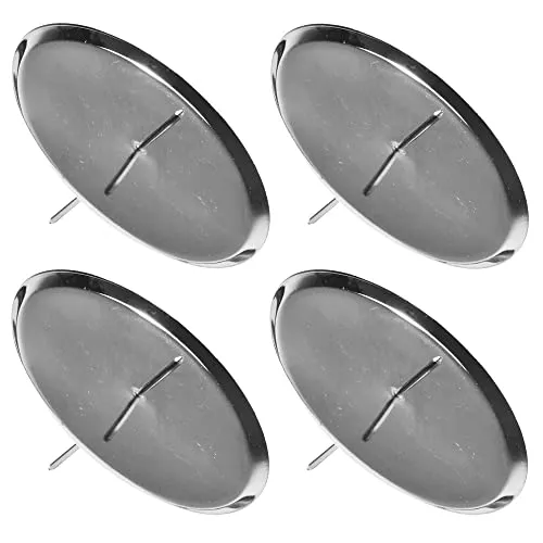 Riffelmacher Adventskerzenhalter Ø 10 cm Silber 10787 | 4 Stück - Kerzenhalter für Stumpenkerzen Adventsgesteck Adventskranz