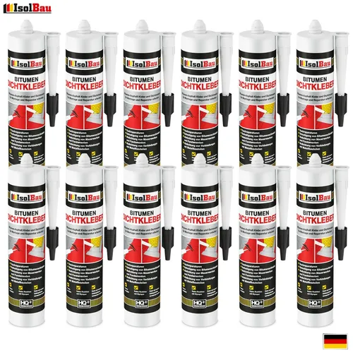 Bitumenkleber 12 x 310 ml Dachdichtstoff Bitumen Dichtmasse Schindelkleber